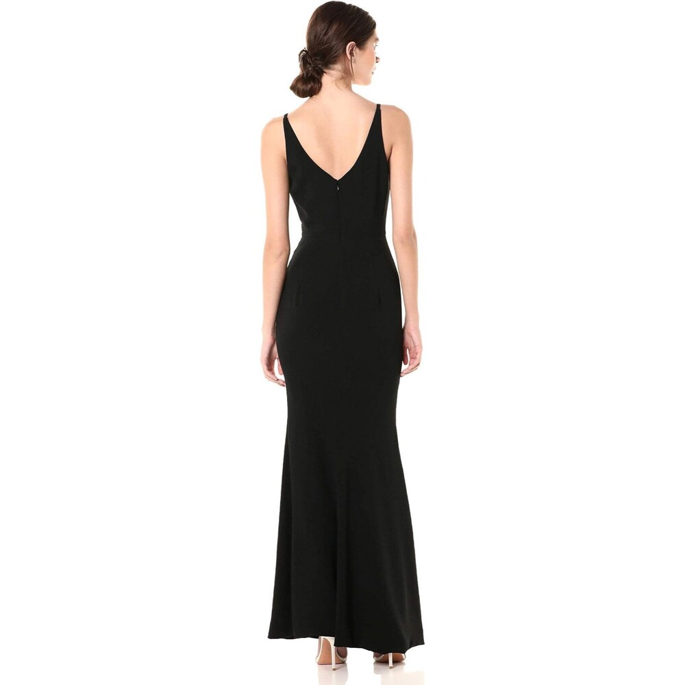 Dress the Population Women's Jordan Plunging Drape Front Sleeveless Long Gown, M - Picture 4 of 4